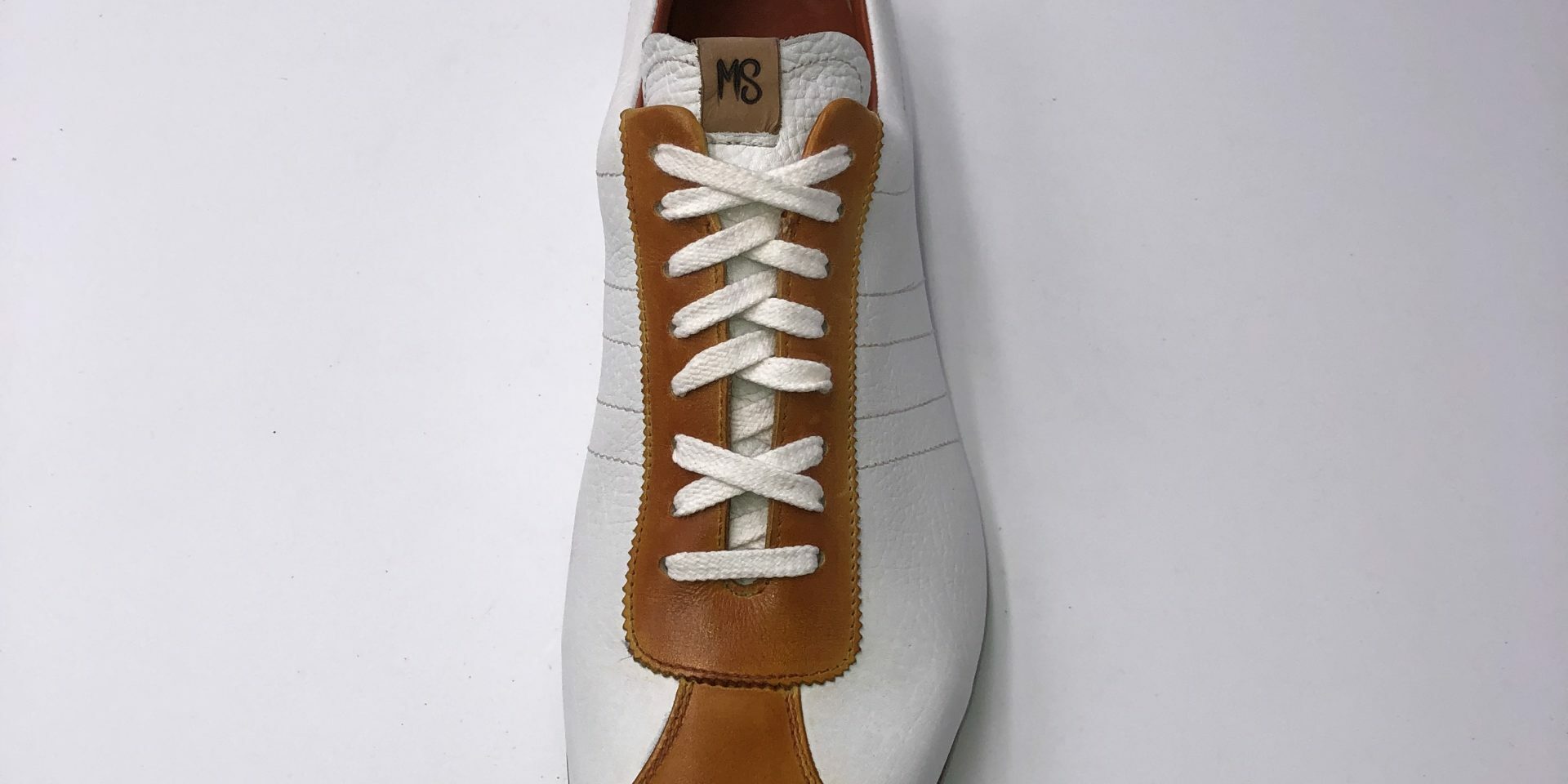 0001 Sneaker Isar1 45,5 weiss orange grün oben