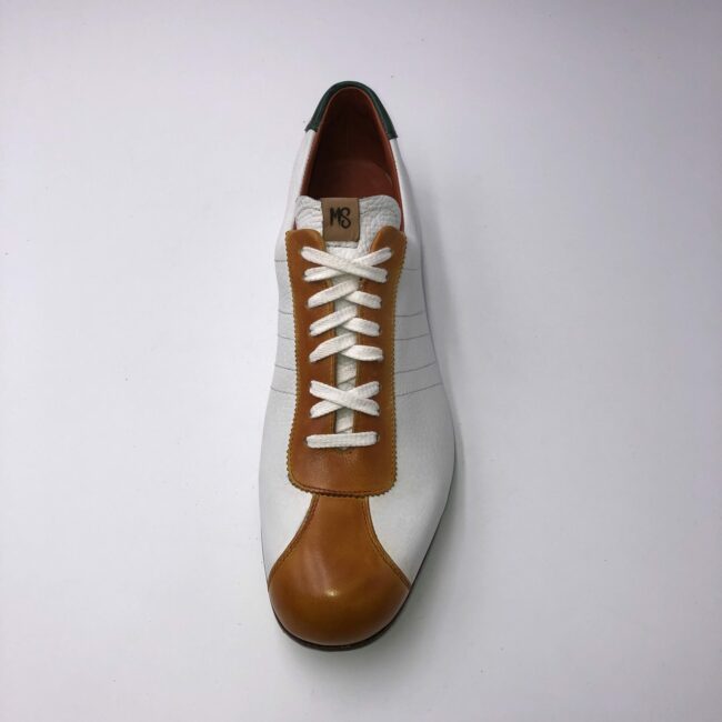 0001 Sneaker Isar1 45,5 weiss orange grün oben