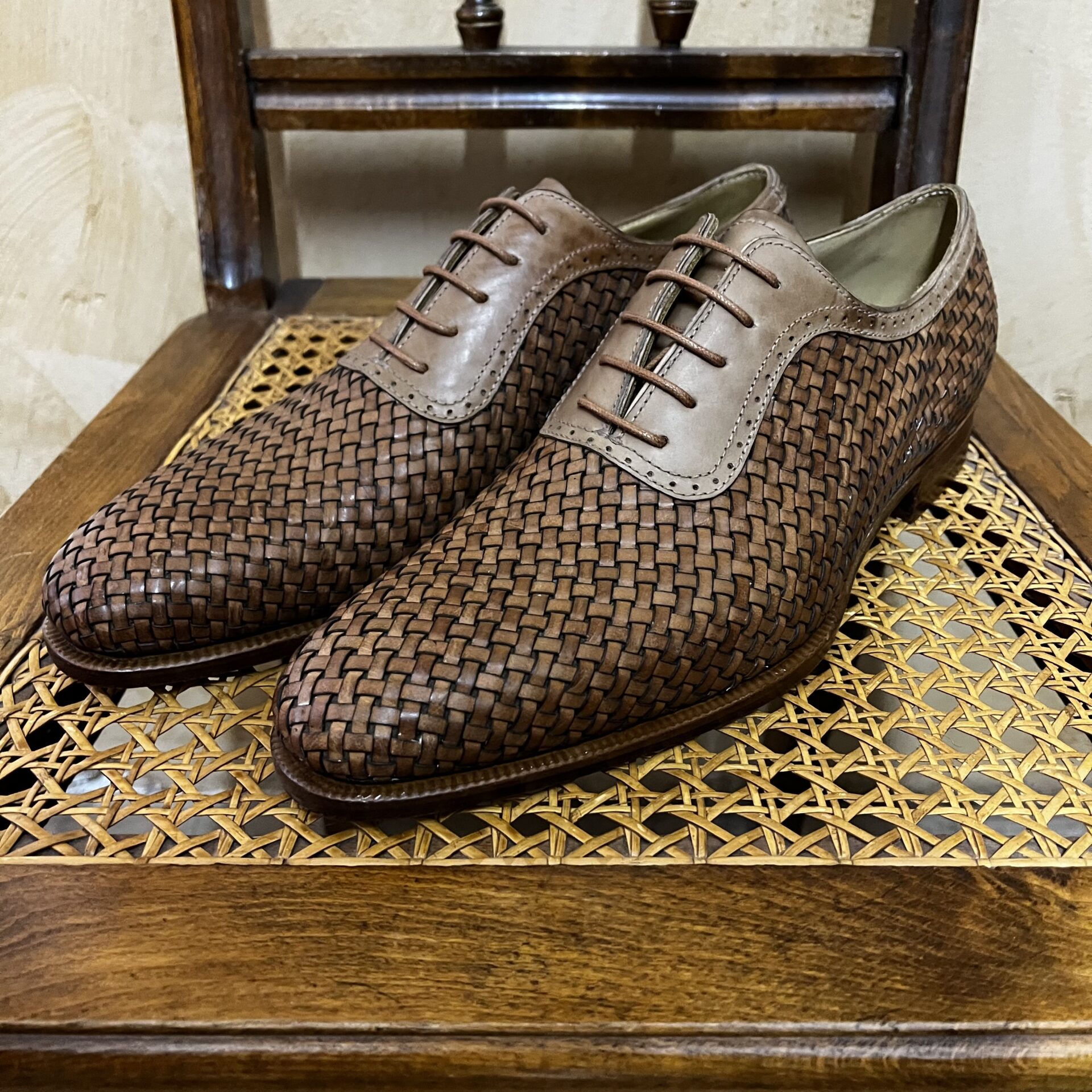 Münchener Schuhwerkstätten Flechtschuhe braun